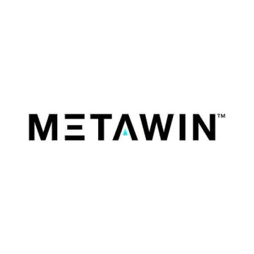 The image displays the "METAWIN"™ logo in bold black lettering with a stylized design. This logo represents MetaWin, the crypto casino/gambling platform mentioned in the post about a player winning $287,000 and withdrawing the full amount instantly from metawin.com.