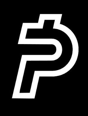 A stylized white letter "P" logo on a black background, likely representing the "$PAID" cryptocurrency token mentioned in the accompanying post, which highlights its sharp decline below a $10 million market cap with over 25% losses for the day.