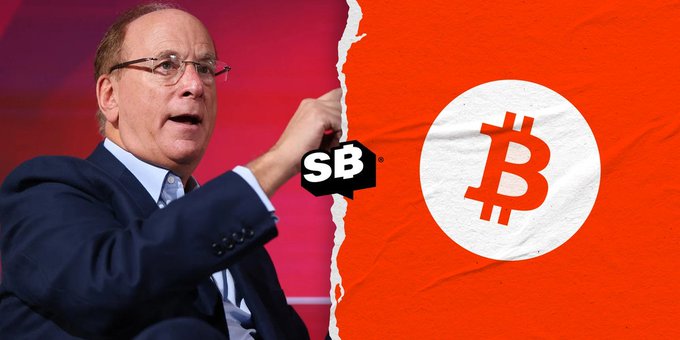 A graphic showing a man in a suit and glasses tearing paper on the left side, next to an 'SB' logo and an orange Bitcoin symbol on a white circle on the right.