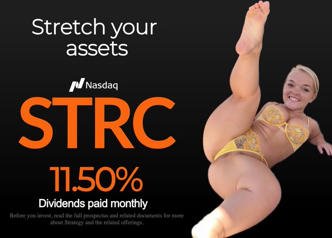 The image includes a picture of a woman doing a leg raise pose. She appears to be dressed in an attractive bikini, which is a detail related to the STRC advertisement in the caption below the photo. The main focus of the image is on her body movements and pose rather than the content displayed on the post itself.
