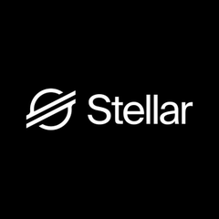 The Stellar logo displayed on a black background, featuring a stylized 'S' icon beside the word 'Stellar' in white.