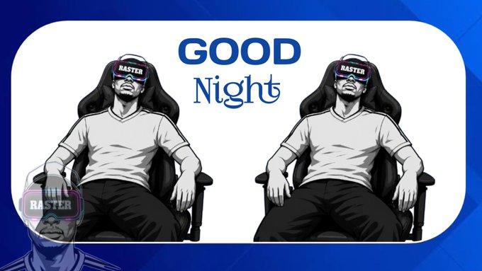 The image features two men sitting in chairs, both wearing virtual reality goggles that give them a futuristic appearance. The background of the image is blue with white text that reads "Good Night" and " Tomorrow is not another random Wednesday Join @useTria, @RonaldTato, @ice_nfts, @Sumex_Labs, and @Polyflow_PayFi as they talk about where the real opportunities in Web3 are heading May 
10 AM EST". The men's futuristic appearance suggests that they might be participating in a virtual reality event or game related to the post.