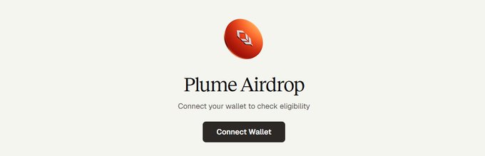 The image shows an advertisement for Plume Airdrop, which is a wallet app that connects users with each other through airdrops of digital currency. The text on the screen indicates that there are rewards available for those who participate in the account, suggesting that the user might be able to earn some points or tokens by using the app. Additionally, the image shows an orange ball floating above the words "Plume Airdrop", which is a logo for the wallet application.