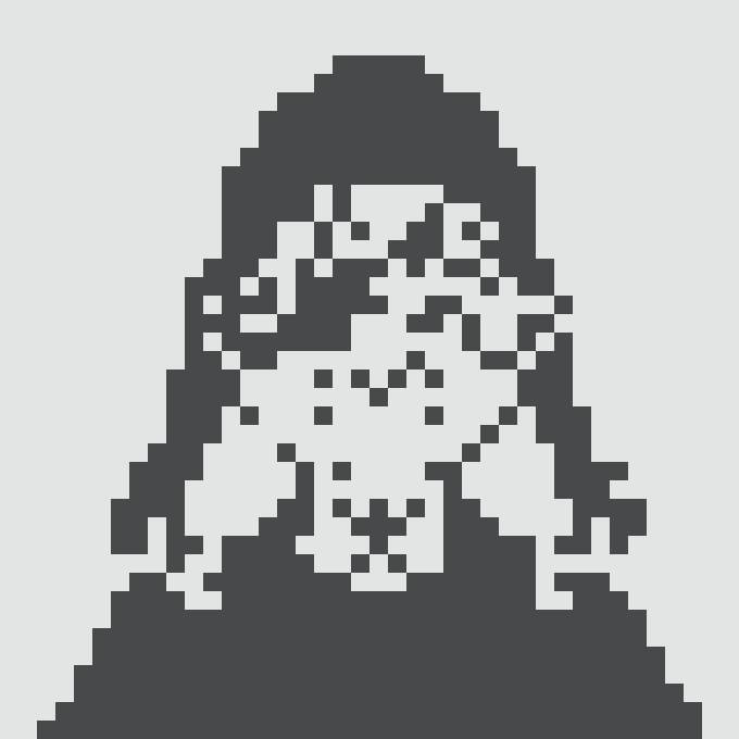 A pixelated hooded figure with a dark shadowy face against a dark cloak, serving as profile picture artwork for a burned Normie (#1546 of 10,000) in the normies.art collection.