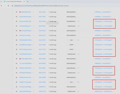 A table displaying a list of wallet addresses with red boxes highlighting several Solana program account (CA) addresses, including "J5tpSJ...", "Heisted...", and similar identifiers, suggesting these are traced connections from Pandemic Lab's "Jailed" program to the @Heistedxyz project.