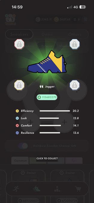 The image shows a black screen with a blue shoe, which appears to be a Nike shoe. The background of the image has a green glow, making it stand out against the dark backdrop. There are four white circles surrounding the shoe on the screen, possibly representing different aspects or features of the shoe. The post in question is about FIFAランキング上位国が出ない 下剋上を願うしかないのか, which could be interpreted as a negative comment or feedback related to the Nike shoe displayed on the screen.