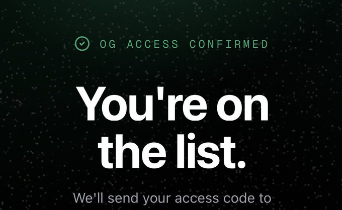 The image features a large, green sign with white text that reads "You're On The List" against a black background. Surrounding this message are smaller elements of the same green color, likely providing context or additional information about the sign's purpose. This layout is found in an app screen where it appears to be promoting privacy and security by asking users for their email address so they can join the waitlist securely.