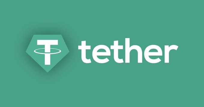 The image displays the Tether logo, featuring a stylized "T" within a green hexagon beside the word "tether," visually branding the company's milestone of completing its first full Big Four audit by KPMG of its USDT stablecoin reserves.