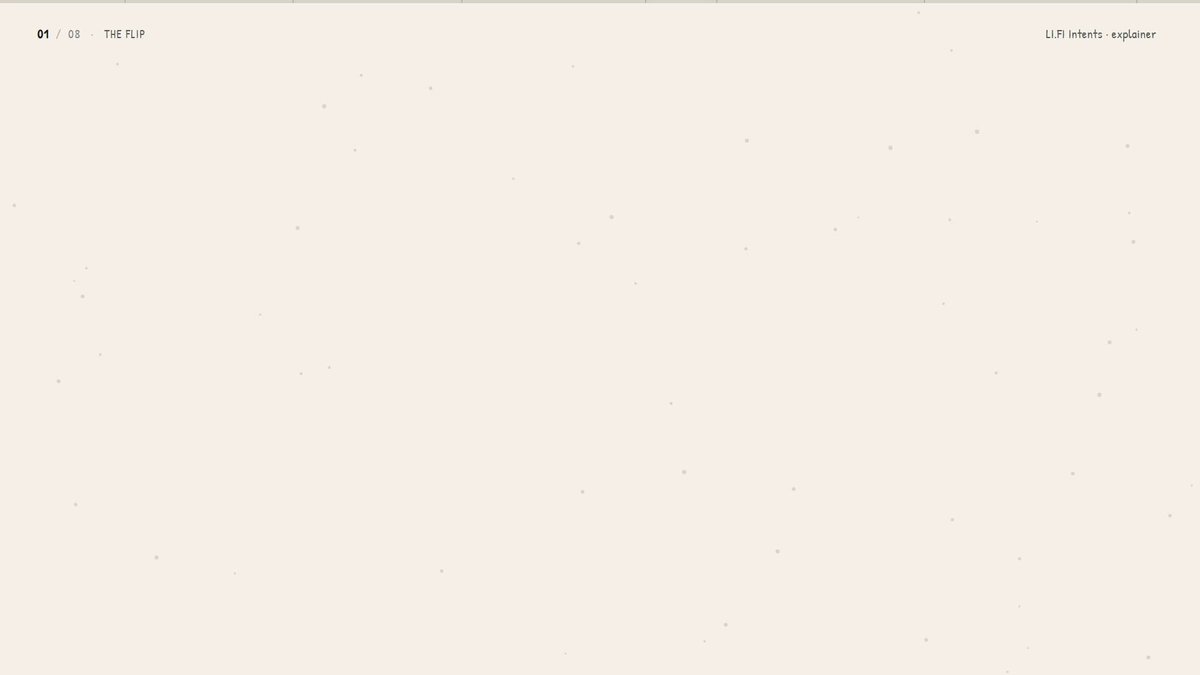 The image shows a screenshot of an explainer for the launch of the @lifiprotocol Intents order server. It displays a close up view of a white square grid with black dots spread across the background. Above the grid, there is text that explains the purpose and function of the order server in detail.