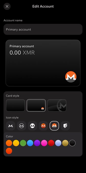 The image shows a phone screen with an app icon, which appears to be a wallet application. The main focus of the image is a cell phone screen displaying the app's settings page. On this page, there are several options for editing account information or customizing the user interface. One option is to edit the account name and primary account type.