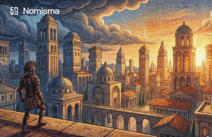 The image features a man standing atop a building with a view of a cityscape below him. He appears to be wearing armor, suggesting that he might be a soldier or a knight from a historical period. The city has many buildings, including some with domed roofs and others with flat tops. The sky above the scene is cloudy, adding an atmospheric quality to the image. The post also mentions that there are other teams working on AI-related projects, which could potentially impact how we interact with and understand the world around us in the future.