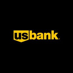 The yellow 'usbank' logo displayed on a black background.