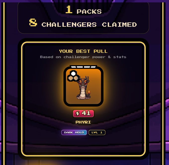 The image shows a screenshot of an electronic store display featuring a digital item called the "Dark Hound", which seems to be related to the game Dark Souls II, specifically a character with unique properties and abilities. The store is offering a free download of the game for players who make a purchase of at least one pack of "Challengers". This offer provides players an opportunity to claim their best pull if they manage to complete the game in its entirety or otherwise benefit from some sort of gameplay feature offered by the store, such as in-game currency, item drops, or other rewards.