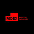 The image displays the Moscow Exchange (MOEX) logo, featuring red blocks with "MOEX" in white lettering alongside the Russian text "Московская биржа" (Moscow Exchange), visually reinforcing the announcement that Russia's largest stock exchange is launching XRP perpetual futures.