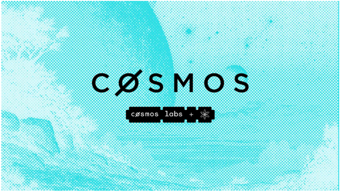 A turquoise halftone-style graphic displaying the text 'CØSMOS' with 'cøsmos labs' labeled below.