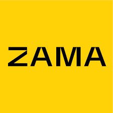 The image displays the ZAMA logo in bold black text on a bright yellow background. The branding corresponds with the post discussing $ZAMA as a potential breakthrough in internet security, akin to the HTTPS revolution.