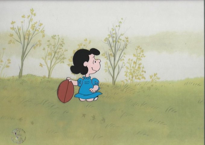 The image features a cartoon girl sitting in a field with a football, holding it up as if she's ready for action or has just scored a goal. The background of the image shows trees, suggesting that they are located near a park or outdoor area. The caption provided is related to an event happening soon and is about a stock market listing called "The SpaceX IPO". This post seems to be discussing the upcoming listing and its potential impact on people's faces.