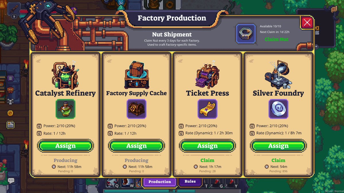 The image is a screenshot of a video game progress screen, showing information about a factory production game called " Factory Production". The game has four different sections or menus, each representing a different aspect of the factory's operations. One section highlights various ways to produce goods and distribute them throughout the factory, while another displays methods for assembling finished products. A third menu showcases options for resource management and allocation within the facility. Finally, the fourth page offers assistance in managing tasks and resources related to the production process. The game also emphasizes a cash reward system for completion of specific goals or milestones, with two weeks remaining until the deadline to finish the factory on time.
