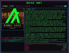 The image displays a screenshot from a website called "Pixel Art" featuring various elements such as text, a logo, and multimedia elements like videos and images. The main focus of the image seems to be the post by Alorz on his blog, which discusses a new game called "Pipe City". Alorz is asking for help with implementing this game and providing an explanation of its requirements. The website's content appears engaging and interactive, giving visitors an immersive experience as they read through the post and watch related multimedia elements.