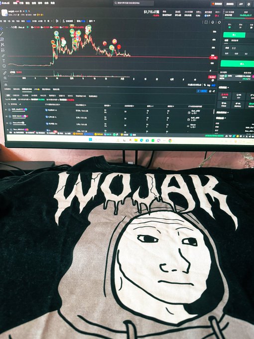 "Who hasn'T received a WOJAK t-shirt yet?"