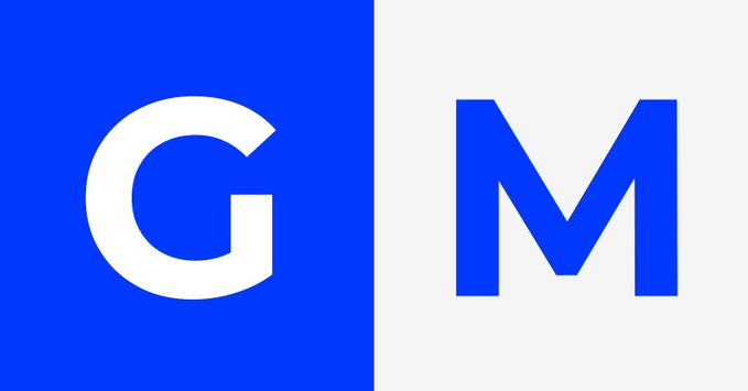 The Getty Images (GM) logo displayed with a white 'G' on a blue background and a blue 'M' on a white background.