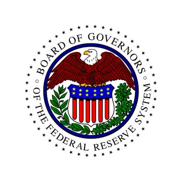 The official seal of the Board of Governors of the Federal Reserve System, featuring an eagle with a shield and the encircling text 'BOARD OF GOVERNORS OF THE FEDERAL RESERVE SYSTEM'.