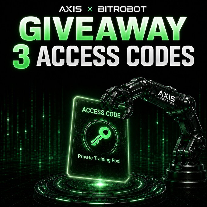 The image features a robot arm holding a green key, which has a message that reads "Access Code" written on it. The text also includes the words "3 Axis Access Codes", indicating that there are three codes for this particular robot arm. The background of the image is black and illuminated with neon green lights, creating an interesting visual effect.