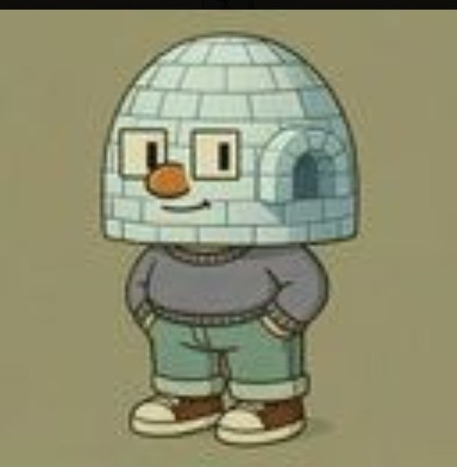 A cartoon character with an igloo for a head stands casually with hands in pockets against a muted green background. The "chill" in "gchill" ties into the character's laid-back, cool demeanor, as the igloo head evokes a frosty, relaxed Arctic vibe.