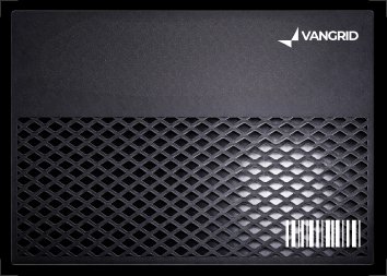A black textured electronic device features the 'VANGRID' logo in the top right corner and 'TIGER' branding in the bottom right, with a diamond-patterned ventilation grille.