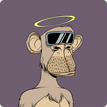 The image features a cartoon monkey wearing sunglasses and a halo around its head, standing against a purple background. The caption below the image reads "You never actually own an ape, you merely look after it for the next generation". This message is related to the monkey's character in the image, as they are often depicted as symbols of youth or innocence that require care and protection from others.

The cartoon monkey appears to be wearing sunglasses, which could symbolize a desire to protect their eyesight or simply add a fun element to their appearance. The halo around its head further emphasizes their status as a unique and special character. Overall, the image seems to convey an important message about responsibility and care for others, particularly in relation to the well-being of those who look after them.

The post also mentions that the monkey is not actually owned by anyone, which adds another layer of meaning to the image. It suggests that the monkey's character may be a representation of something greater than themselves or simply an entertaining and whimsical aspect of the world around us.