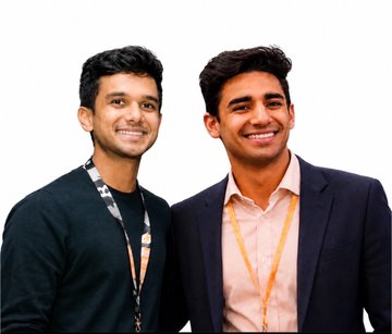 Two smiling men pose together at what appears to be a corporate event, with the accompanying post suggesting they are at a $MSTR (Strategy) presentation where one gave a talk on the company's business and communication strategy.