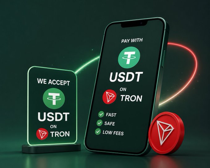 A smartphone displays a "Pay with USDT on TRON" payment screen, highlighting fast, safe, and low-fee transactions, alongside a "We Accept USDT on TRON" sign and a 3D TRON coin.

Note: The image does not appear to relate to the accompanying post about sTRX liquid staking on JustLend DAO—instead, it focuses on USDT payments on the TRON network rather than TRX staking or DeFi liquidity solutions.