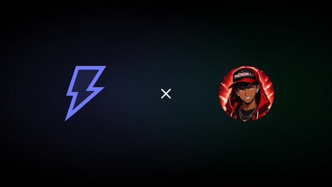 The image features a logo with a lightning bolt symbol, which is accompanied by a person's face. The background of the image is black, making the colors of the logo stand out prominently. The text "Welcoming @PHENOM_Of_WEB3 to the team as an official Pulse ambassador" is written in white at the bottom of the image.