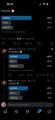 A dark-themed chat screenshot displaying a series of blue and gray message bubbles, with the user sharing their trading performance or portfolio results as "alpha." The post caption "look at my alpha" suggests the messages contain proof of profitable trades or investment returns.