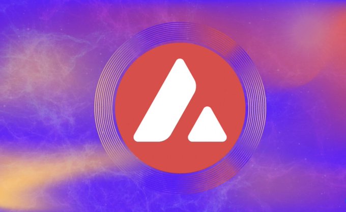 The image features a logo with an "A" inside of a circle, surrounded by three lines that form a triangle shape. The logo is set against a purple background with orange and yellow hues. The text "AVAX One" is also present in the image.