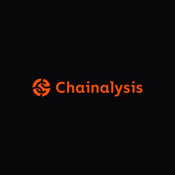 The image displays the Chainalysis logo in orange against a dark background, featuring the company name in bold text beside its distinctive geometric icon. This relates to the post's mention of Chainalysis as a blockchain analytics firm competing with TRM Labs for a U.S. Immigration and Customs Enforcement (ICE) contract, with the author criticizing such government contracts as misaligned with crypto's core mission.