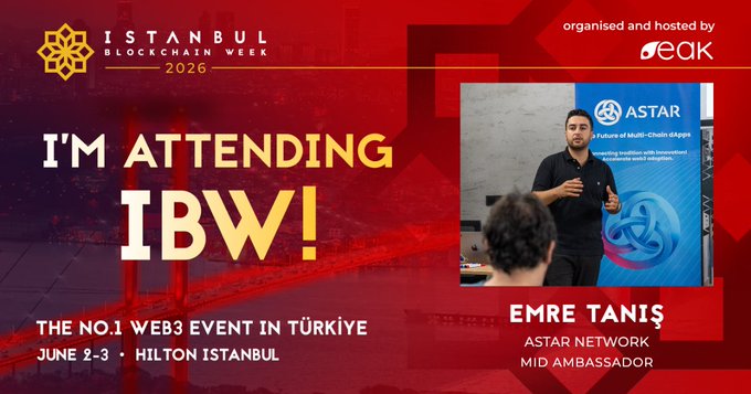 The image features a poster for an event, with a man standing behind it and talking about the event. The poster has a red background and white text that reads "I'm attending IBM! IBW!". There are also some logos on the poster, including one for the website "www.ibw.org" and another for the website "AstarNetworks.com".