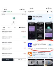 A mobile app interface showing a token search for 'moch' with two results: 'Moch USDF/USDC' and 'Mochu (US) a NTT WRAP', both with trading volume indicators.