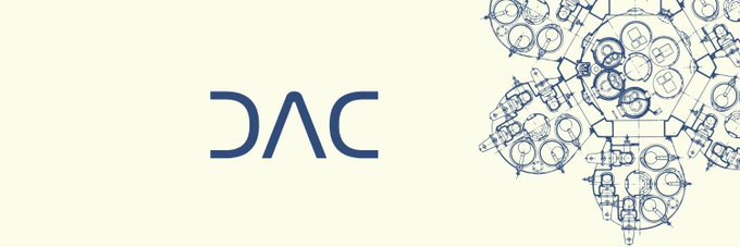 A banner with 'DAC' on the left and an illustration of a brain made of network and data nodes on the right.