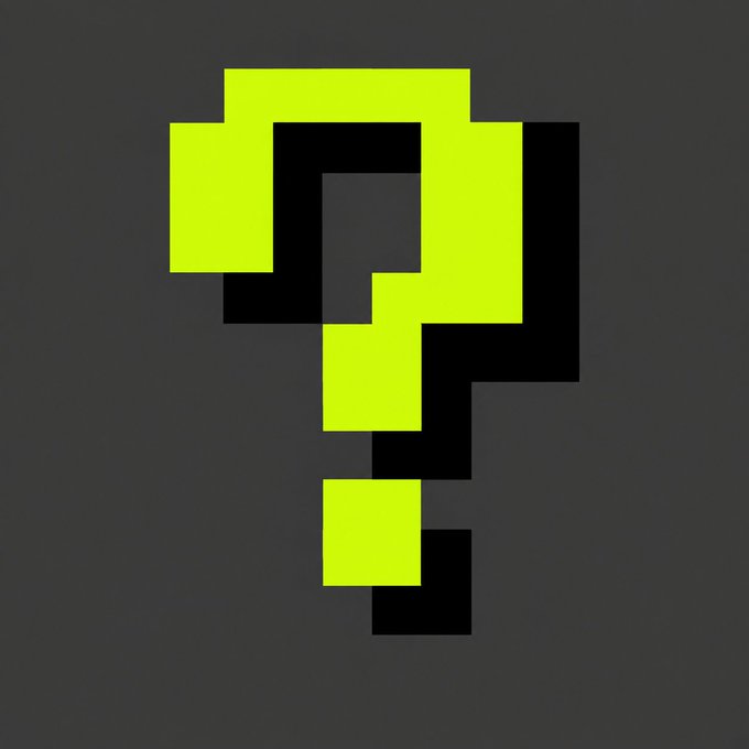 A pixel-art question mark in bright yellow and black is displayed against a gray background, symbolizing uncertainty or mystery. This visually complements the post's message about an upcoming deadline for wallet submissions, evoking the question or unknown nature of the pending action.