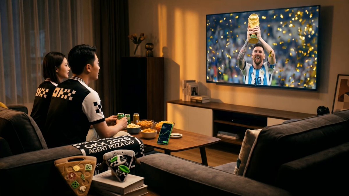 The image shows a man and woman sitting together on a couch, watching television with their arms around each other. They are enjoying a soccer game being broadcasted on TV. The room they're in has a flat-screen TV mounted on the wall above them. There is also a book placed nearby, suggesting that they might have been reading before deciding to watch the game together.