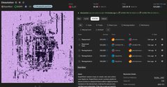 A screenshot of a Foundation NFT marketplace page displaying a purple glitch-style artwork for "Dissolution" by XCOPY (mint 06/06), alongside a Gondi transaction page confirming the $525,000 1/1 sale that contributed to the platform's third $500k+ NFT sale within a 24-hour period.