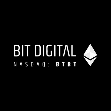 The image features a logo for a cryptocurrency called "bit digital". The logo showcases an etherium coin design against a black background. Below the logo, there is text that reads "LATEST: Nasdaq-listed Bit Digital now holds 158,462 ETH after a new $20M purchase. With its CEO signaling more buys if market conditions stay favorable." This implies that the cryptocurrency has been recently listed on the Nasdaq and has gained significant value in the market. Additionally, it is mentioned that the founder of the company plans to invest even more should market conditions improve further.