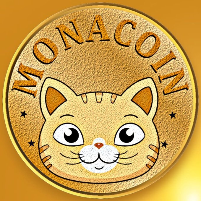 A golden coin featuring a cartoon cat mascot with "MONACOIN" arched around the top and small stars decorating the design serves as the $MONA presale branding, matching the promotional text advertising early buyer allocations priced in SOL.