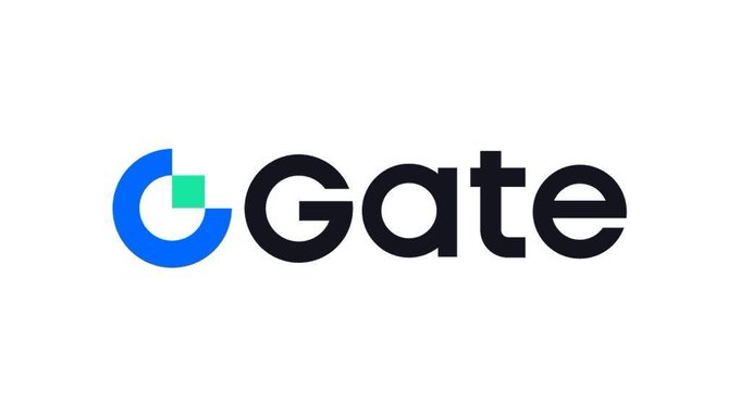 The image displays the Gate logo, featuring a blue "G" symbol with a small green square accent beside the bold black "Gate" wordmark. This branding corresponds to the announcement that Gate, the cryptocurrency exchange platform, has surpassed 60 million registered users.