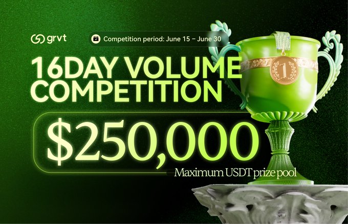The image features a green trophy with gold accents, placed atop a pedestal or stand. The trophy has the text "16 day volume competition" written around its base. The background of the image appears to be green as well but is blurred out, giving prominence to the trophy and text. The scene suggests that there may be some sort of contest or competition taking place, involving trophies like this one, possibly in an online setting or at a digital event.