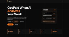 A dark-themed landing page mockup for "Inktoll" features the headline "Get Paid When AI Analyses Your Work" alongside a screenshot preview and statistics showing "20 Settlements," "$0.5K" volume, and "$0.00024." The image visually reinforces the post by highlighting Inktoll's early testnet launch, displaying metrics like 20 micro-settlements routed and the ~$0.4956 USDC volume mentioned in the announcement.