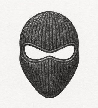 A sleek black balaclava-style mask with ribbed texture and angular eye cutouts, evoking an air of anonymity that complements the post's mystery-first, stealth-oriented promotion of the @ProjectShiesty NFT drop on Robinhood Chain.