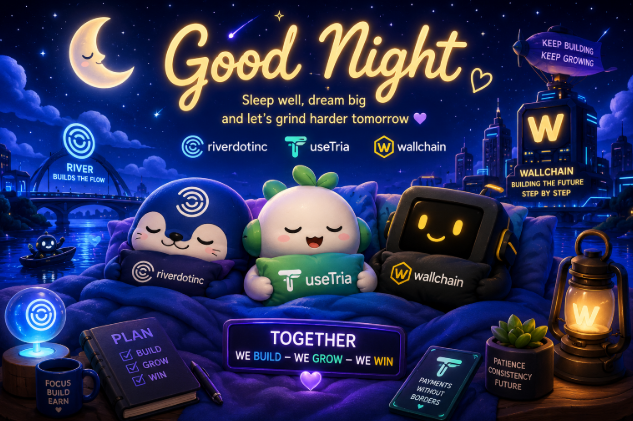 The image features a cartoon illustration of three cartoon characters, including a robot, sitting together on a bed with a book beside them. The background shows a night sky filled with stars and a moon, creating a serene atmosphere. The text "Good Night" is written in yellow at the top of the image, while the phrase "Let's build strong together" appears below it. Additionally, there are several books scattered around the bed, suggesting that the characters might be engaged in reading or studying activities.