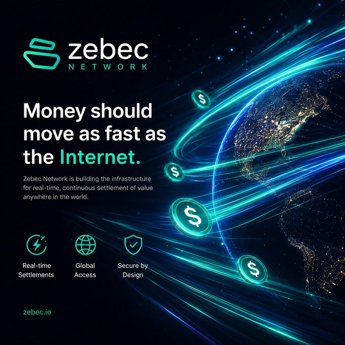The image features a globe with money falling from it, creating a stream of green and blue lights that represent the internet. Below this scene, there are text elements related to the concept of fast-moving money and the internet. The text emphasizes the importance of moving money quickly as the internet continues to advance, while traditional finance is left behind.